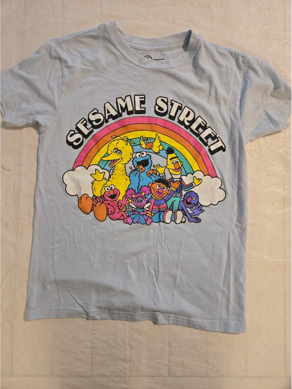 2024 Sesame Street XS Rainbow Character Graphic Tee Elmo Cookie Monster